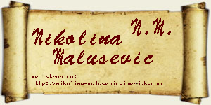 Nikolina Malušević vizit kartica